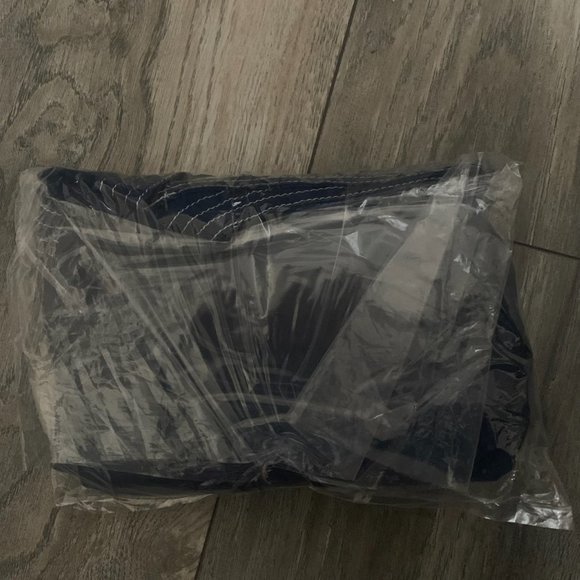 NWT LANDS' END WOMEN'S 3/4 SLEEVE POPLIN TIE SLEEVE SHIRT DEEP SEA NAVY 2P - Picture 8 of 8